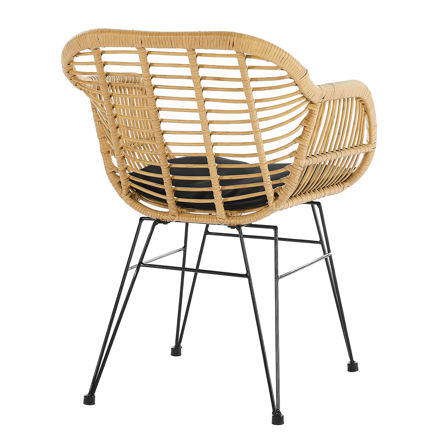 Armlehnstuhl Keleo (2er-Set) - Beige / Schwarz 4 Armlehnstuhl Keleo (2er-Set) - Beige / Schwarz – Bild 4