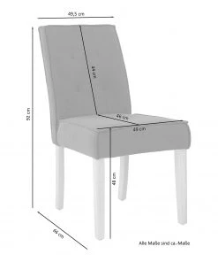 Loftscape Polsterstuhl Alcoy (2er-Set) - Webstoff / Gummibaum - Grau / Gummibaum -Deutschland Stühle Verkaufs-Shop 1000363995 220728 500 SKETCH DETAILS P000000001000363995 sketch