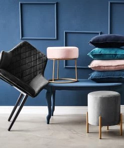 Butlers Stuhl VELVET - Edelstahl / Samt - Grau -Deutschland Stühle Verkaufs-Shop 1000365669 220728 022 MOOD DETAILS P000000001000365669 mood