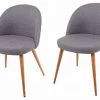 Esszimmerstuhl HWC-D53 (2er-Set) - Grau