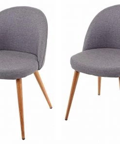 Esszimmerstuhl HWC-D53 (2er-Set) - Grau