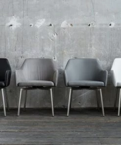 KAWOLA Stuhl LOUI drehbar Microfaser - Silber -Deutschland Stühle Verkaufs-Shop 10ab9a28b28449f28bfeb89bf027f1af