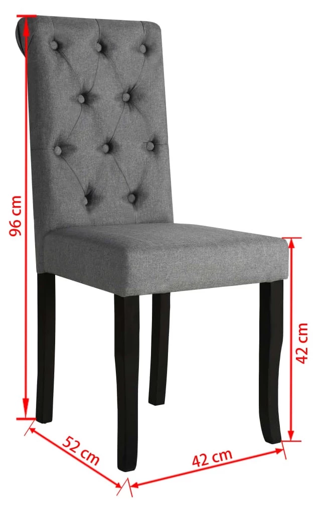 VidaXL Esszimmerstuhl - vidaXL Esszimmerstühle 6 Stk. Dunkelgrau Stoff 7 VidaXL Esszimmerstuhl - vidaXL Esszimmerstühle 6 Stk. Dunkelgrau Stoff – Bild 7