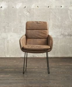 KAWOLA Stuhl VINCE Microfaser Kufenfuß - Braun - Microfaser -Deutschland Stühle Verkaufs-Shop 12896c0fa5ae40dea1a9391120edb089