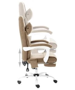 VidaXL Massage-Bürostuhl Taupe Stoff -Deutschland Stühle Verkaufs-Shop 131472e7a79a4fe989de4a78a9fb6e59