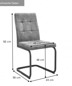 B&D home Schwingstuhl OLE - Braun - Schwarz - Schwarz - 4er Set - Textil - Metall -Deutschland Stühle Verkaufs-Shop 16054d28ed6b49cb9976541fb24da99f