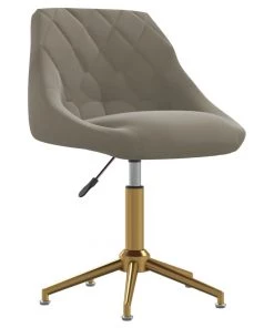 VidaXL Bürostuhl Drehbar Samt - Hellgrau