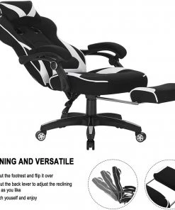 Woltu Gaming Stuhl Ricco - Schwarz - Weiß -Deutschland Stühle Verkaufs-Shop 1725a530e60748e5b4e1d81954ed3485