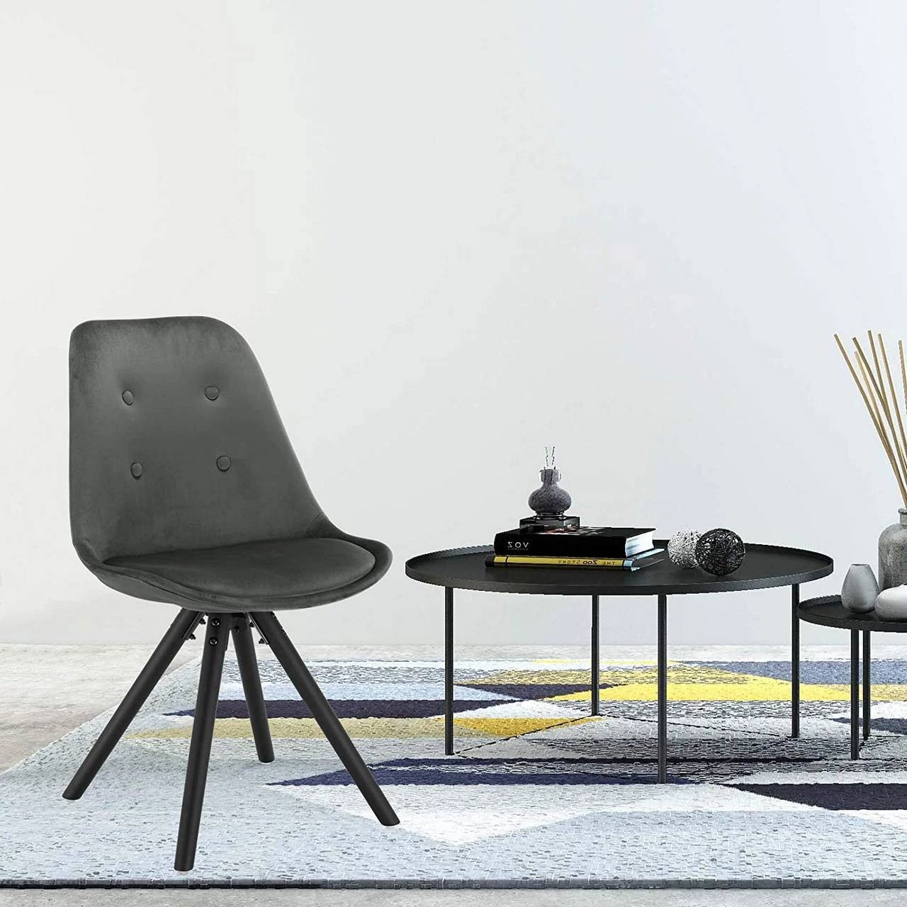 Woltu Esszimmerstuhl Angelina (2er Set) - Grau 2 Woltu Esszimmerstuhl Angelina (2er Set) - Grau – Bild 2