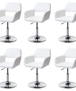 Esszimmerstuhl HWC-A50 III (6er Set) - Weiß