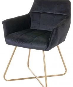 Esszimmerstuhl HWC-F37 - Schwarz