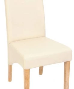 HWC Esszimmerstuhl M37 (6er Set) - Beige - Braun