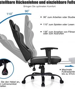 Costway Gaming Stuhl Drehstuhl 8 Costway Gaming Stuhl Drehstuhl -Deutschland Stühle Verkaufs-Shop 1b2684d0597b447fb4cf9e8d41981e55