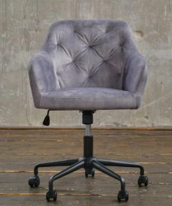 KAWOLA Bürostuhl KAYA Velvet - Schwarz - Grau -Deutschland Stühle Verkaufs-Shop 1c14f39ac34e4810a92f1bd58a704fdc