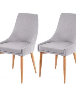 Esszimmerstuhl HWC-B44 II (2er Set) - Hellgrau