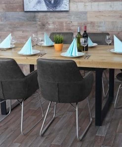 Esszimmerstuhl HWC-G72 (6er Set) - Grau -Deutschland Stühle Verkaufs-Shop 212b57909ad04354a3a46dfc13b63567