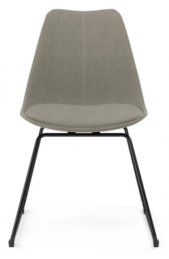 KAWOLA Stuhl MALIM Stoff grau - KAWOLA Stuhl MALIM Stoff grau Kufe Metall schwarz 4 KAWOLA Stuhl MALIM Stoff grau - KAWOLA Stuhl MALIM Stoff grau Kufe Metall schwarz – Bild 4