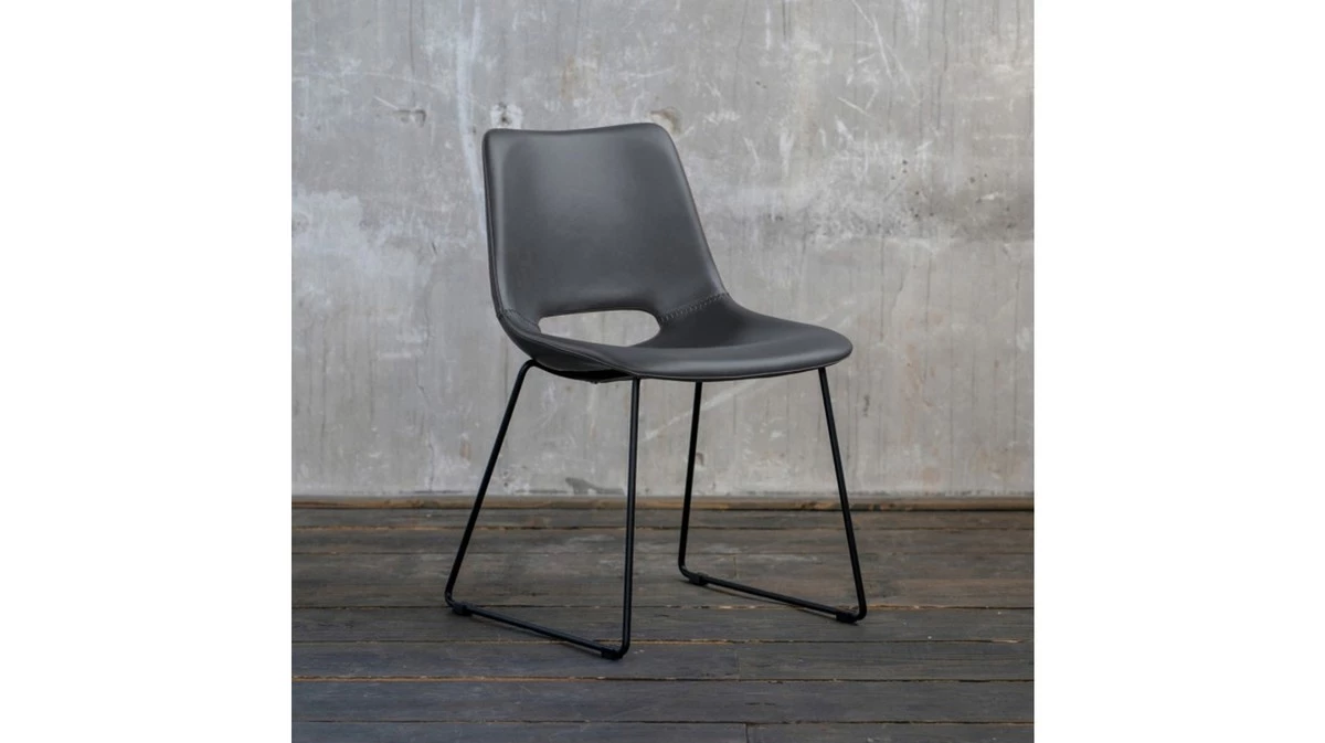 KAWOLA Stuhl ASCO Kunstleder - Schwarz 4 KAWOLA Stuhl ASCO Kunstleder - Schwarz – Bild 4