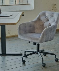 KAWOLA Bürostuhl KAYA Velvet - Schwarz - Grau -Deutschland Stühle Verkaufs-Shop 23a35729b8914a308eb45ea7e1fd2eda