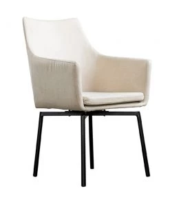 KAWOLA Stuhl CALI Microfaser - Beige - Schwarz