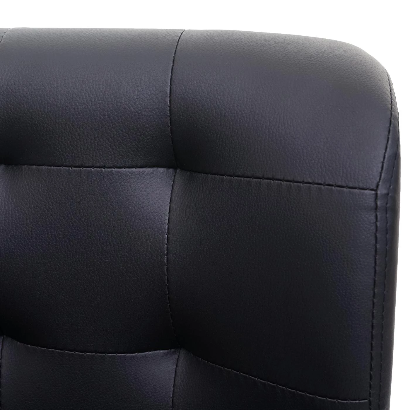 Esszimmerstuhl HWC-H42 (2er Set) - Schwarz - Silber - Kunstleder 5 Esszimmerstuhl HWC-H42 (2er Set) - Schwarz - Silber - Kunstleder – Bild 5