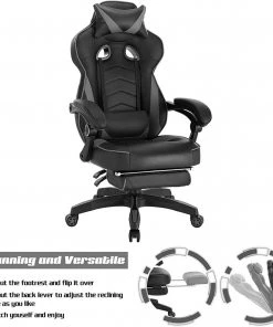 Woltu Gaming Stuhl Brandon - Schwarz - Grau -Deutschland Stühle Verkaufs-Shop 2947e6b91cf24c6dbe53edfc514cfc88