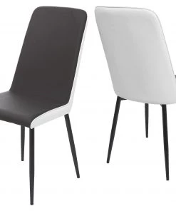 Esszimmerstuhl HWC-F26 (2er Set) - Schwarz