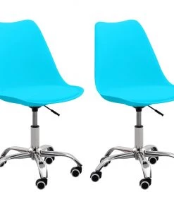 VidaXL Bürostühle 2 Stk. Kunstleder - Blau