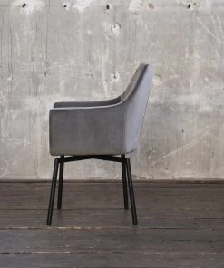 KAWOLA Stuhl CALI Velvet - Grau - Schwarz -Deutschland Stühle Verkaufs-Shop 2a463653882c423294a64f9b5877043b