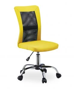 Relaxdays Bürostuhl Drehstuhl - Gelb - Silber - Schwarz