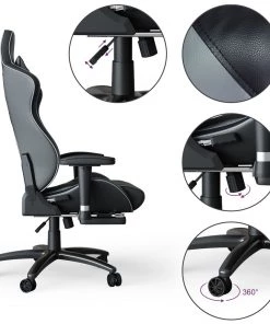 Vicco Gamingstuhl „Sirius“ Schwarz/Grau -Deutschland Stühle Verkaufs-Shop 2c64cb9cdce04925b30cf41037d5a668