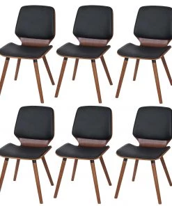Esszimmerstuhl HWC-B16 (6er Set) - Schwarz