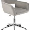 Svita JILL Schreibtischstuhl - Grau - Schwarz - Höhe: 56 cm - Samt - Textil