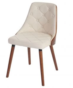 Esszimmerstuhl HWC-A75 - Beige - Kunstleder