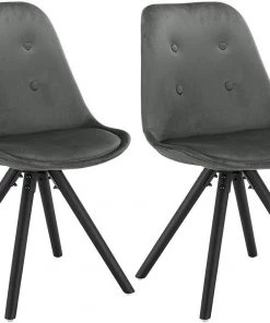 Woltu Esszimmerstuhl Angelina (2er Set) - Grau