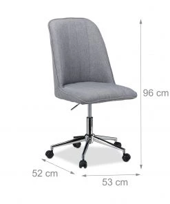 Relaxdays Höhenverstellbarer Drehstuhl in Grau -Deutschland Stühle Verkaufs-Shop 2f3ea123db4a431a8a829153fca371ae