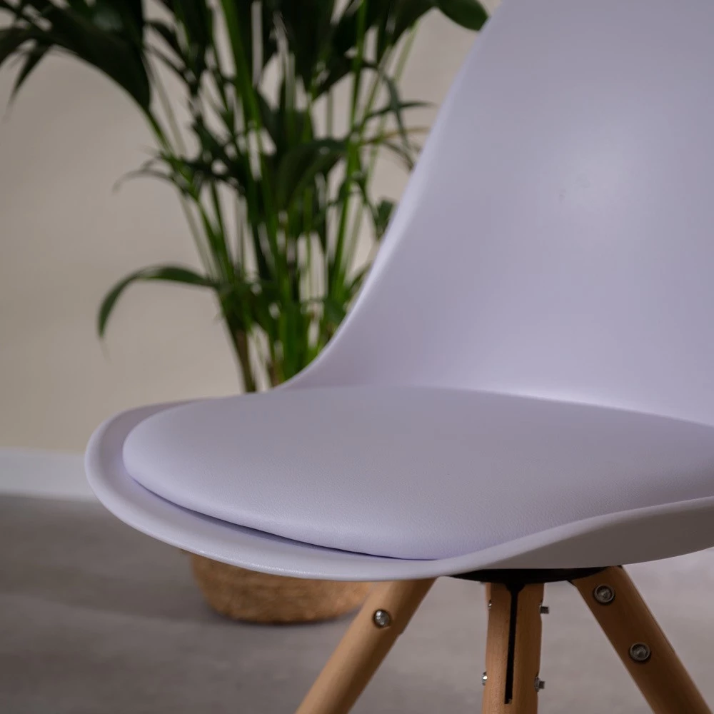 Dimehouse Harrow Schalenstuhl Kunstleder - Weiß 6 Dimehouse Harrow Schalenstuhl Kunstleder - Weiß – Bild 6