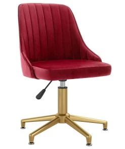 VidaXL Bürostuhl Drehbar Samt - Rotbraun