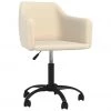 VidaXL Bürostuhl Drehbar Samt - Cremeweiß