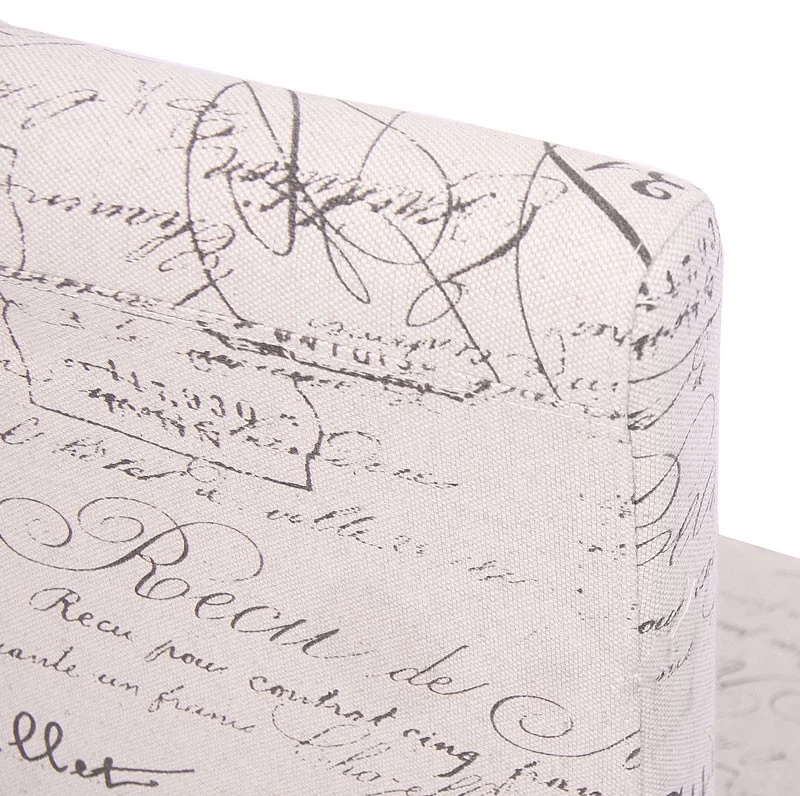 HWC Esszimmerstuhl Littau Schriftzug 2er-Set - Beige - Schwarz 4 HWC Esszimmerstuhl Littau Schriftzug 2er-Set - Beige - Schwarz – Bild 4