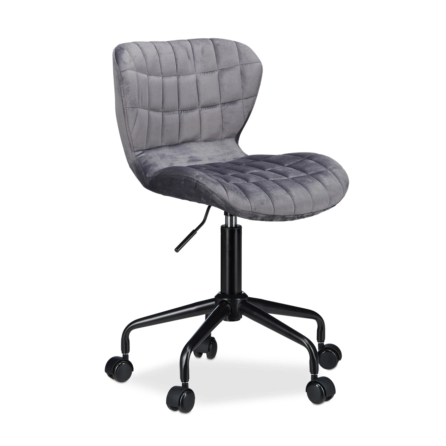 Relaxdays Bürostuhl Drehstuhl verschiedene Farben - Grau - Schwarz 1 Relaxdays Bürostuhl Drehstuhl verschiedene Farben - Grau - Schwarz