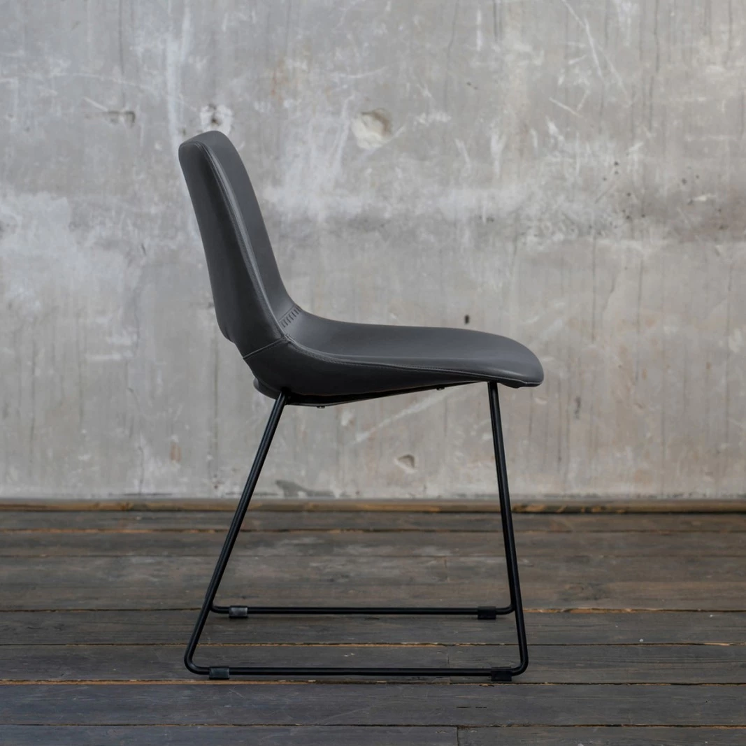 KAWOLA Stuhl ASCO Kunstleder - Schwarz 5 KAWOLA Stuhl ASCO Kunstleder - Schwarz – Bild 5