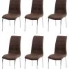Esszimmerstuhl HWC-F29 (6er Set) - Braun
