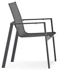 Dmora Stuhl aus Aluminium und Textilene Made