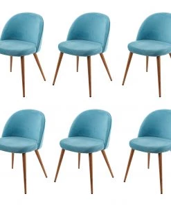 Esszimmerstuhl HWC-D53 (6er Set) - Türkis