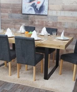 HWC Esszimmerstuhl Littau 6er-Set - Anthrazit - Braun - Tiefe: 56 cm -Deutschland Stühle Verkaufs-Shop 384f97889884437c94dc501f6bfb7276