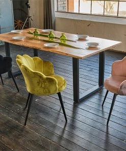 KAWOLA Stuhl CARLA Velvet Fuß schwarz - Grün -Deutschland Stühle Verkaufs-Shop 3914891418a944b589414b8665102cbe