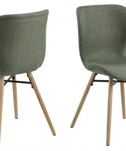 Ebuy24 Bali Esszimmerstuhl Stoff - Grün