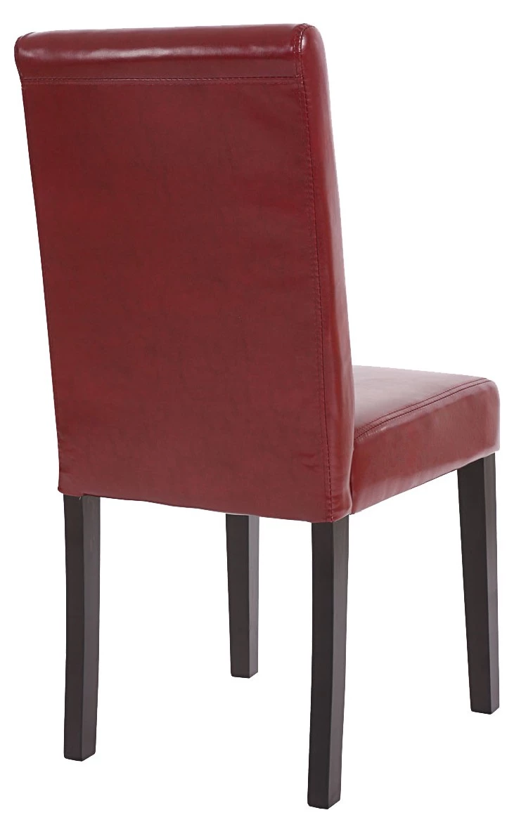 HWC Esszimmerstuhl Littau Kunstleder 4er-Set - Bordeaux - Dunkelbraun 4 HWC Esszimmerstuhl Littau Kunstleder 4er-Set - Bordeaux - Dunkelbraun – Bild 4