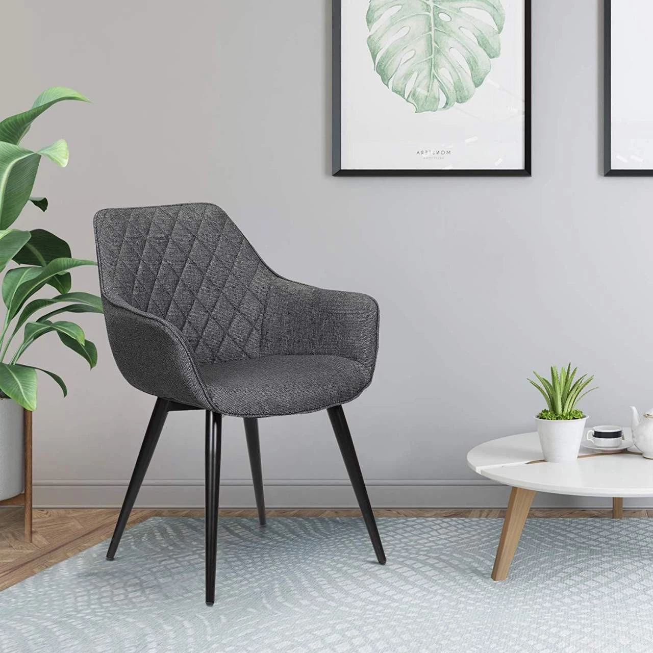 Woltu Esszimmerstuhl Bela - Grau 2 Woltu Esszimmerstuhl Bela - Grau – Bild 2